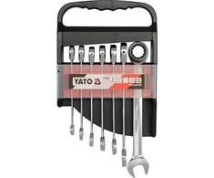 YATO kombinuotų terkšlinių raktų rinkinys 7vnt 10-19mm YT-0208