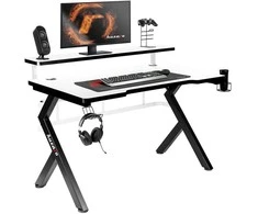 Žaidimų stalas Huzaro Hero 5.0, Juodos/Baltos spalvos