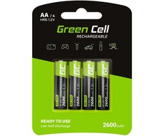 Žalias Cell AKUMULIACIJA AKU-AA-2600/GC*P4 1.2V Ni-MH HR6, AA Žalias Cell