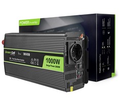 Green Cell Žalias Cell Inverteris 12V/230V 1000W/2000W Sinusinė išėjimo įtampa Žalias Cell