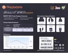 Maitinimo šaltinis Thermaltake Smart SE2 600W PS-SPS-0600MNSAWE-1 (600 W, aktyvus, 120 mm)