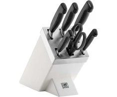 Virtuvės peilių rinkinys Zwilling Four Star 35148-207-0, 7 dalių, Baltas pagrindas