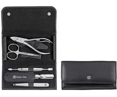 Zwilling komplektas do manicure – juoda skórzane etui, 5 dalys