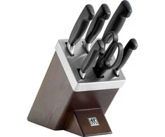 ZWILLING FOUR STAR 7 dalių tamsaus uosinio peilių rinkinys su KIS technologija