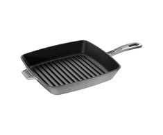 STAUB Kvadratinė ketaus grilio keptuvė 26 cm, grafitas