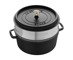 STAUB LA COCOTTE Puodas żeliwny apvalus su wkładem 5.2 ltr, juoda