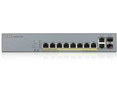 Zyxel GS1350-12HP-EU0101F tinklo komutatorius valdomas L2 Gigabit Ethernet (10/100/1000) Power over Ethernet (PoE) pilkas