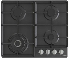 Gorenje | Kaitlentė | GW641EXB | Dujos | Degiklių / virimo zonų skaičius 4 | Sukamosios rankenėlės | Juodas