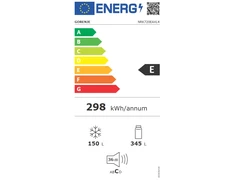 Šaldytuvas Gorenje NRK720EAXL4 fridge-šaldiklis Freestanding 495 L E Pilkas