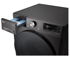 LG Skalbimo mašina with Dryer | F4DR711S2BA | Energy efficiency class A/D | Front loading | Skalbimo talpa 11 kg | 1400 RPM | Gylis 57 cm | Plotis 60 cm | Ekranas | TFT | Drying system | Drying capacity 6kg | Steam function | Direct drive | Wi-Fi | Juodas