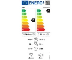 Skalbimo mašina su džiovinimo funkcija Bosch WNG254ABSN 10.5/6kg, iDos