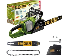 Akumuliatorinis grandininis pjūklas ProCraft PCA40/2, 2x20 V, (be akum. ir krov.)
