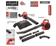 Benzininis lapų pūstuvas - siurblys - smulkintuvas (3-in-1) Scheppach LBH2600P (2021m modelis)