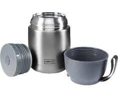 Lurch Ag Vokietija Nerūd. plieno termosas maistui, 500 ml, pilkas su kilpute