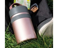 Lurch Ag Vokietija Nerūdijančio plieno termosas maistui, 800 ml, rausvo metalo sp.