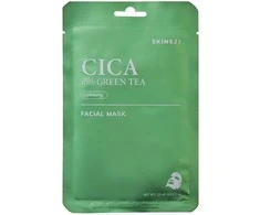 SKIN627 CICA &amp; ŽALIA HERBATA Raminanti veido kaukė, 22 ml