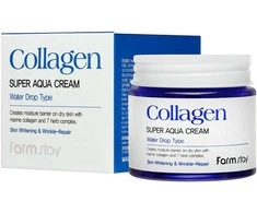 FarmStay Collagen Super Aqua Cream Drėkinamasis veido kremas su kolagenu, 80 ml