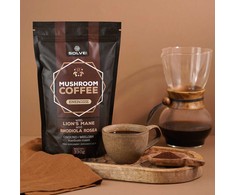 Health Labs Care Solve Labs Grybų kava, malta kava arabica, Liūto karčiai + Rhodiola 330 g