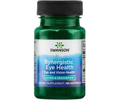 Swanson NATŪRALUS LIUTEINAS 20mg &amp; ZEAKSANTINAS 2mg – 60 kapsulių