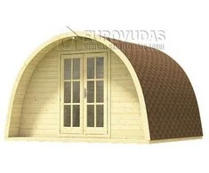 Eurovudas Medinis namelis camping POD 4x4m, 44mm