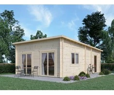 Eurovudas Medinis sodo namelis Dalas 7,5x5,5m, 44mm