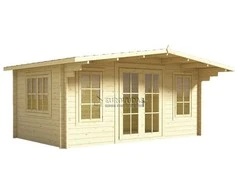 Eurovudas Medinis sodo namelis York 5x3m, 44mm
