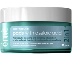 Allure Pro Valomosios veido pagalvėlės jautrai odai ERNE su azelaino rūgštimi 2 in 1, 30 vnt.