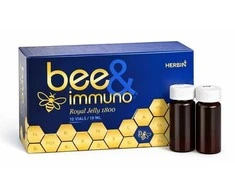 Bescorp Health Maisto papildas su saldikliu Bee &amp; immuno Herbin, 10 buteliukų