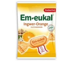 Dr.C.Soldan Em-eukal® IMBIERŲ ir APELSINŲ skonio pastilės su vitaminu C ir saldikliais