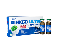 Harbin Yeekong Herb Ginkgo Ultra 500 Magnesium Herbin, 10 buteliukų po 10 ml