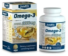 Juvapharma Omega-3 žuvų taukai JutaVit 1000 mg, 110 kapsulių