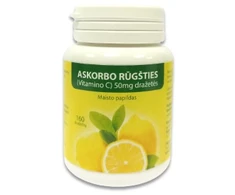 Kijevo Vitaminu Gamykla Askorbo rūgšties (Vitamino C) 50mg dražetės