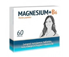 Maisto papildas Magnis + vitaminas B6, 60 tablečių