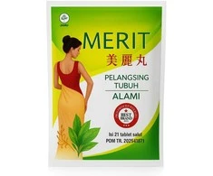 Merit indonezijos lieknėjimo tabletės 500 mg, 21 tabletė