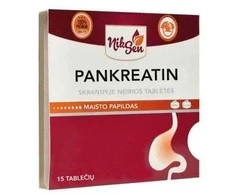 Niksen Pankreatin 200mg, 15 tablečių