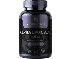Pagaminta ES pagal SIA MatrixSoftLabs užsakymą (Latvija) VitalHarmony Alpha Lipoic Acid – 90 kapsulių
