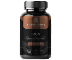 Pagaminta ES pagal SIA MatrixSoftLabs užsakymą (Latvija) VitalHarmony Geležis 79mg - 90 kapsulių