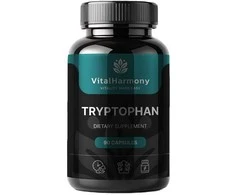 Pagaminta ES pagal SIA MatrixSoftLabs užsakymą (Latvija) VitalHarmony Tryptophan 90 kapsulių