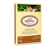 Pagaminta Indijoje pagal Elfam Herbalshop SIA, Latvija užsakymą Plaukų dažai Indian Henna Brown, 100 g