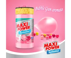 Pagaminta Ukrainoje Koncentruotas indų ploviklis - Bubble Gum kvapo gelis "MAXI POWER" su dozatoriumi ir kempine indams plauti, 1000ml