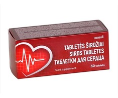 Pharma Plc Herbin tabletės širdžiai, 50 tablečių