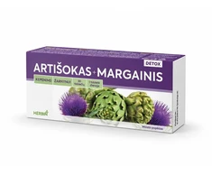 Pharma Plc Maisto papildas Artišokas + Margainis DETOX Herbin, 30 tablečių