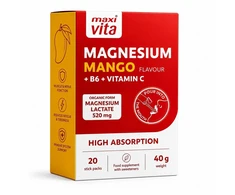 Vitar Sro Magnesium Mango su vitaminais B6 ir C MaxiVita, 20 pakelių