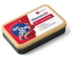 Vitar Sro OnTheGo Vitaminas D3 + C + Acerola ekstraktas, tabletės