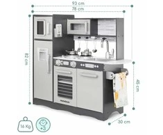 Didelė medinė virtuvė vaikams XXL su LED ir garso efektais