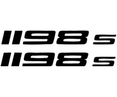 Ducati Stickers Motociklo lipdukai Ducati 1198 S, apdailos plastikams, 2 vnt.