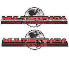 Ducati Stickers Motociklo lipdukai Ducati Multistrada Adventure World, kelionių stiliaus, 2 vnt.