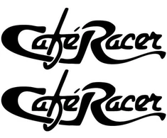 Ducati Stickers Motociklo lipdukai Ducati Scrambler Cafe Racer, café racer stiliaus, retro stiliaus, 2 vnt.