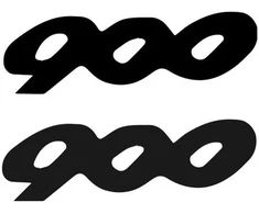 Ducati Stickers Motociklo lipdukai Ducati 900 Moto Number, su numerio grafika, 2 vnt.