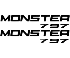 Ducati Stickers Motociklo lipdukai Ducati Monster 797, 2 vnt.